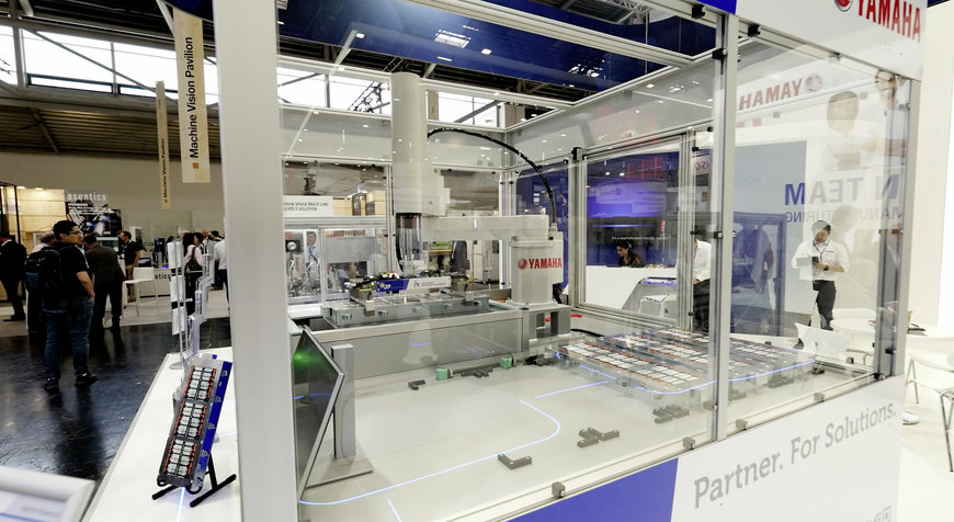 Yamaha unveils EV battery test station and new cobot at Motek 2023